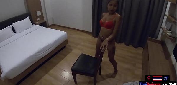  Homemade amateur porn video with sexy Thai teen girlfriend slut